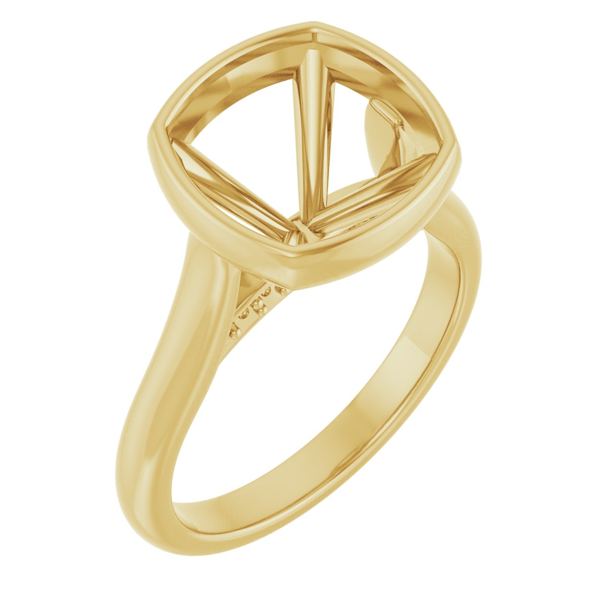 Bezel-Set Accented Engagement Ring