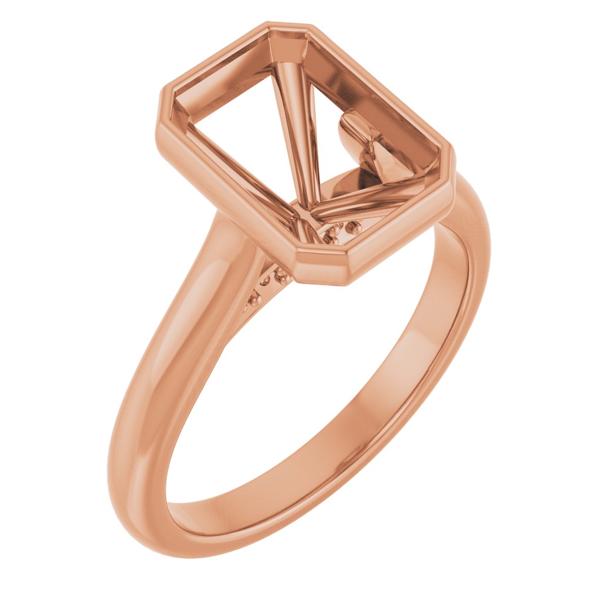 Bezel-Set Accented Engagement Ring
