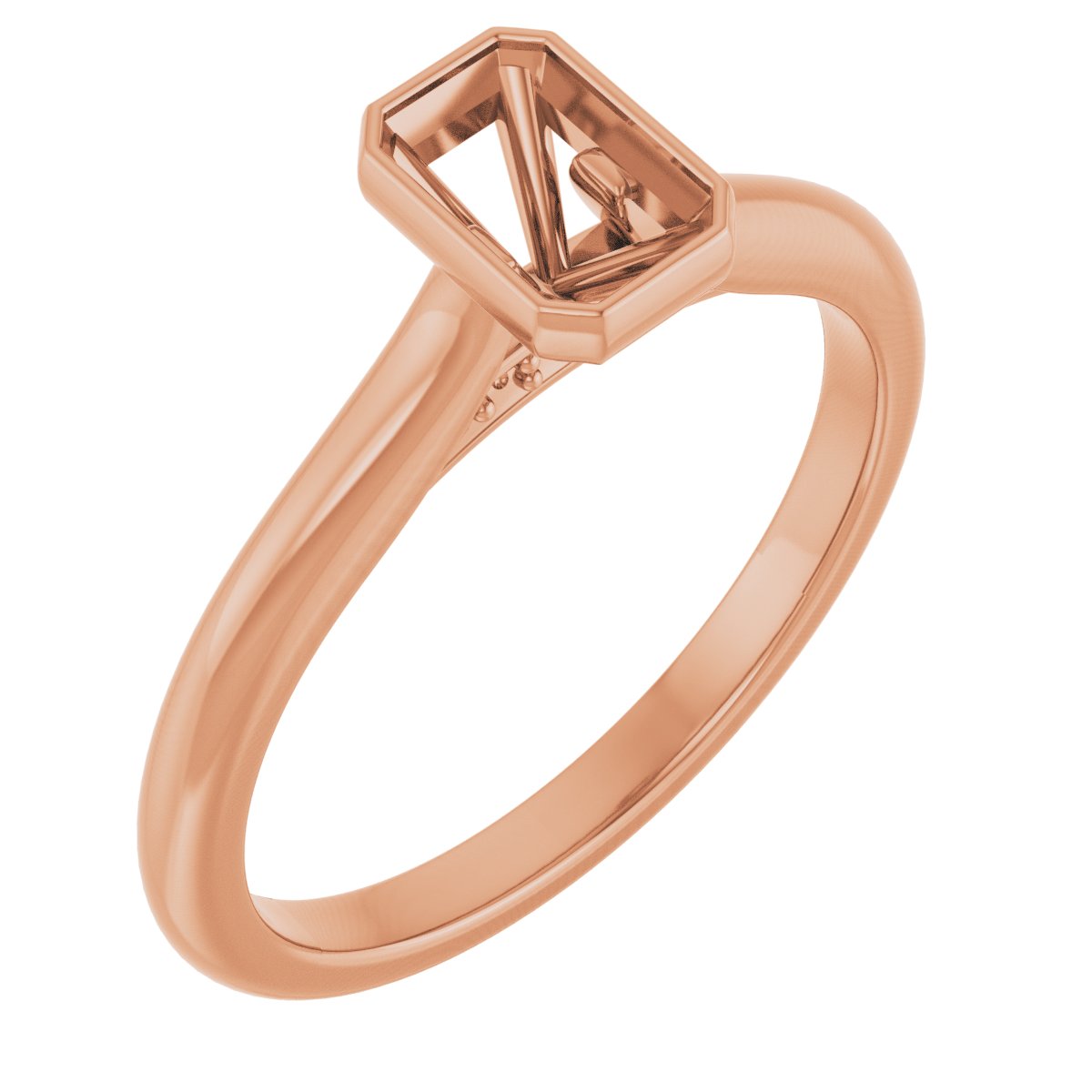 Bezel-Set Accented Engagement Ring