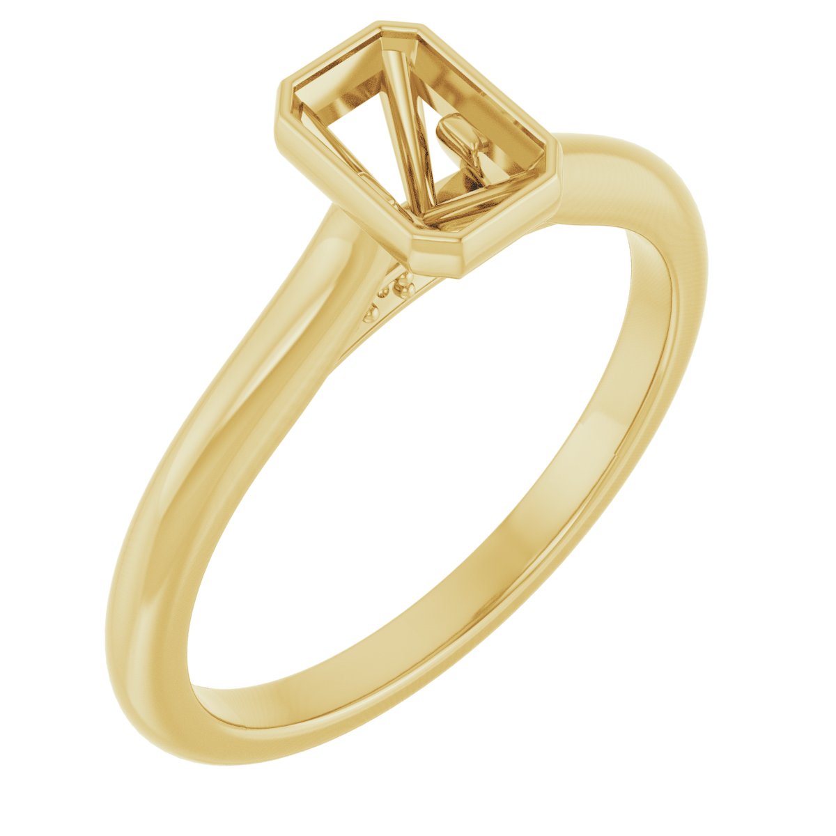 Bezel-Set Accented Engagement Ring