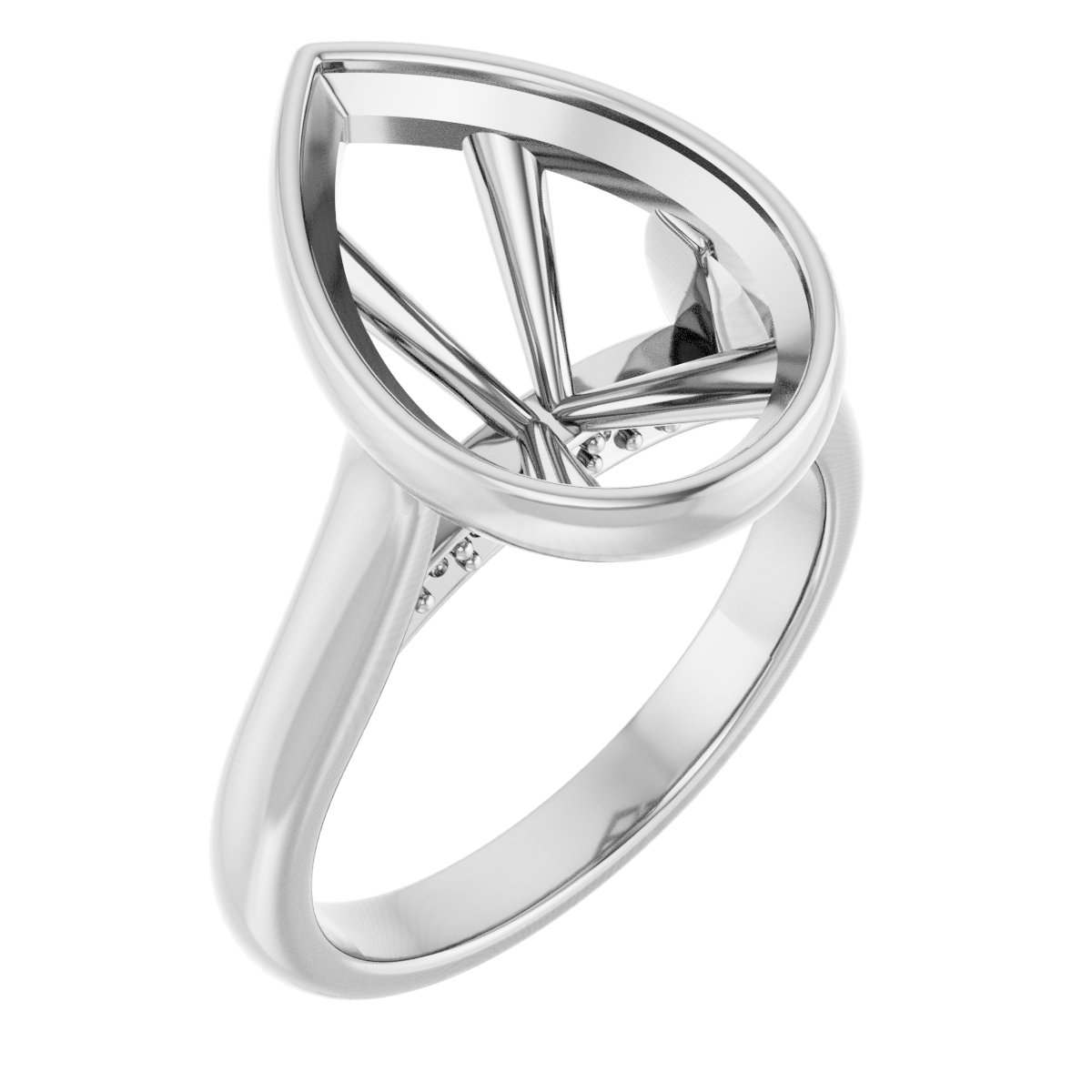 Bezel-Set Accented Engagement Ring