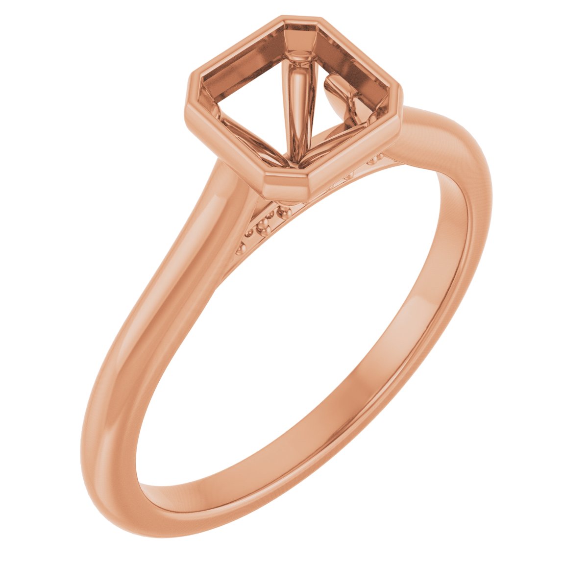 Bezel-Set Accented Engagement Ring