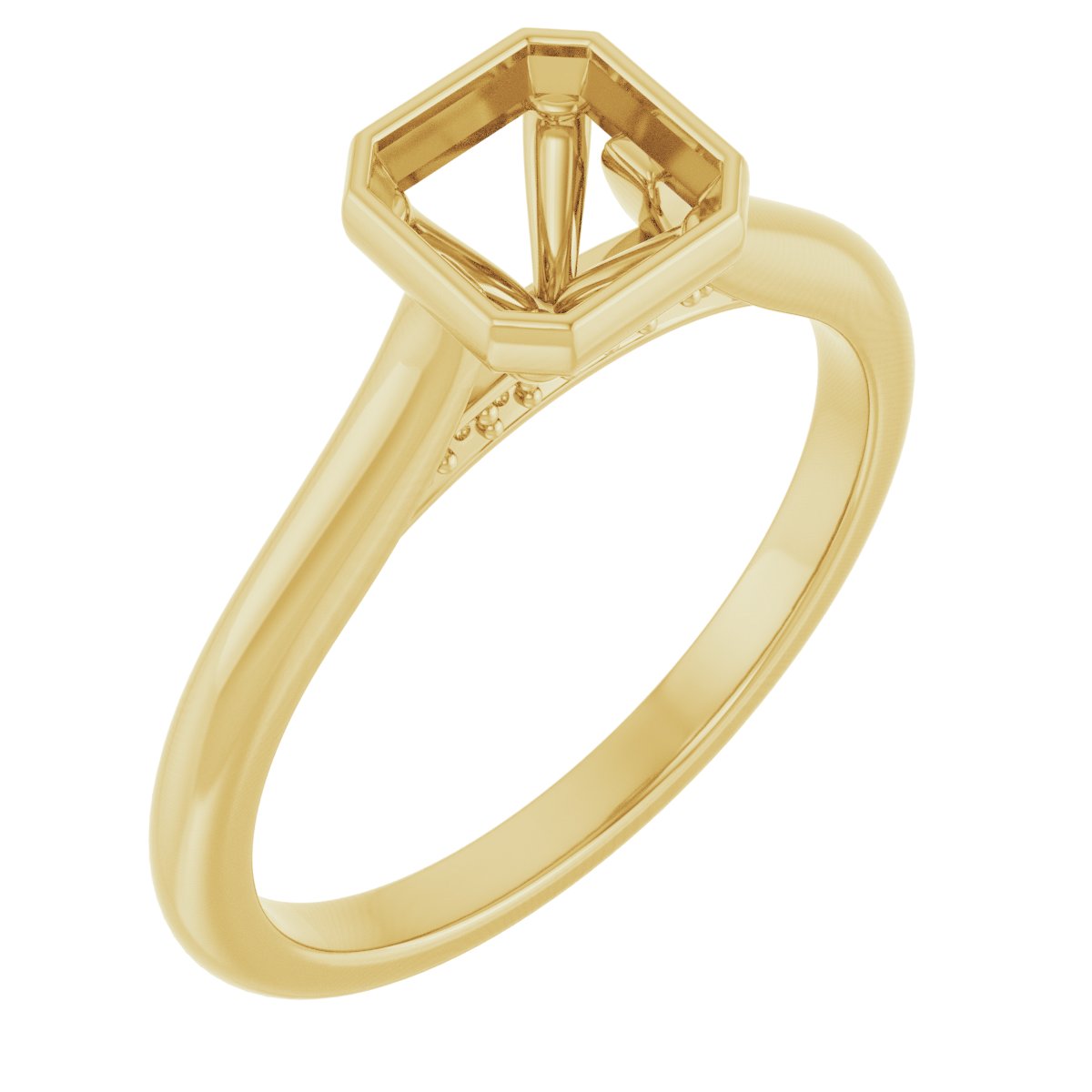 Bezel-Set Accented Engagement Ring