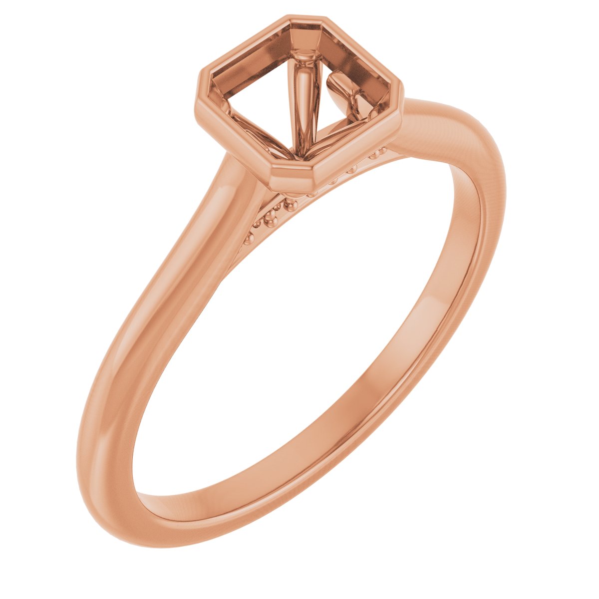 Bezel-Set Accented Engagement Ring