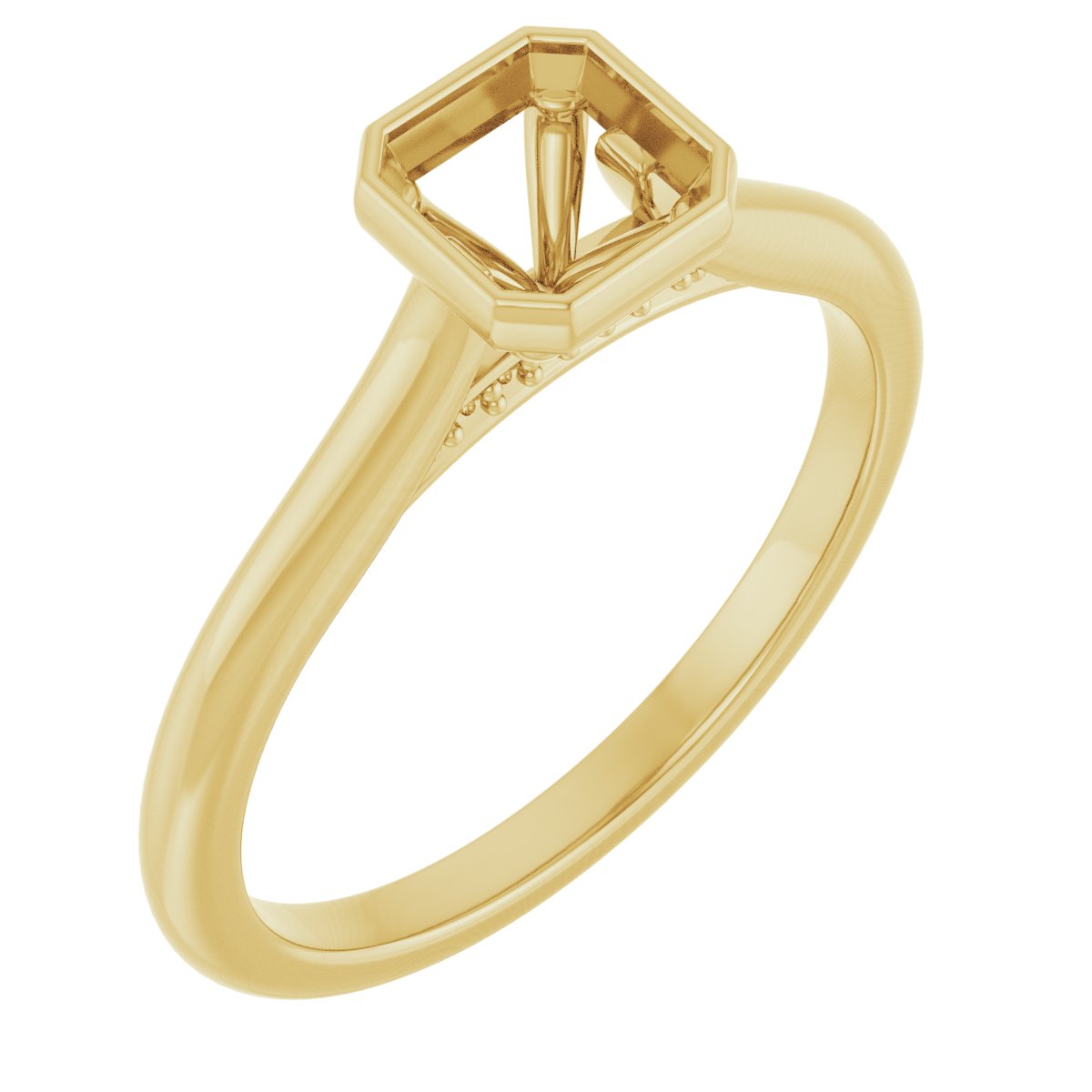 Bezel-Set Accented Engagement Ring