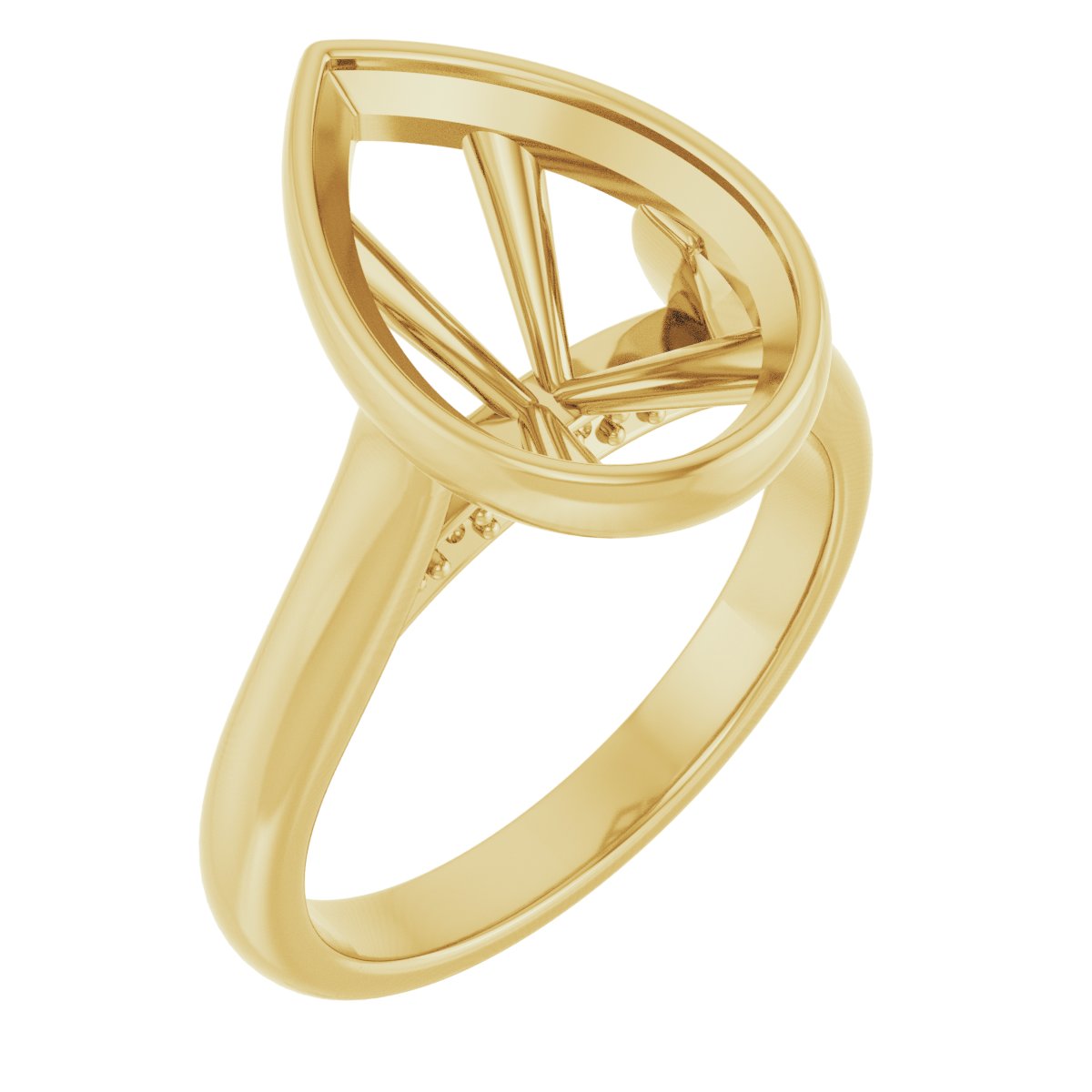 Bezel-Set Accented Engagement Ring