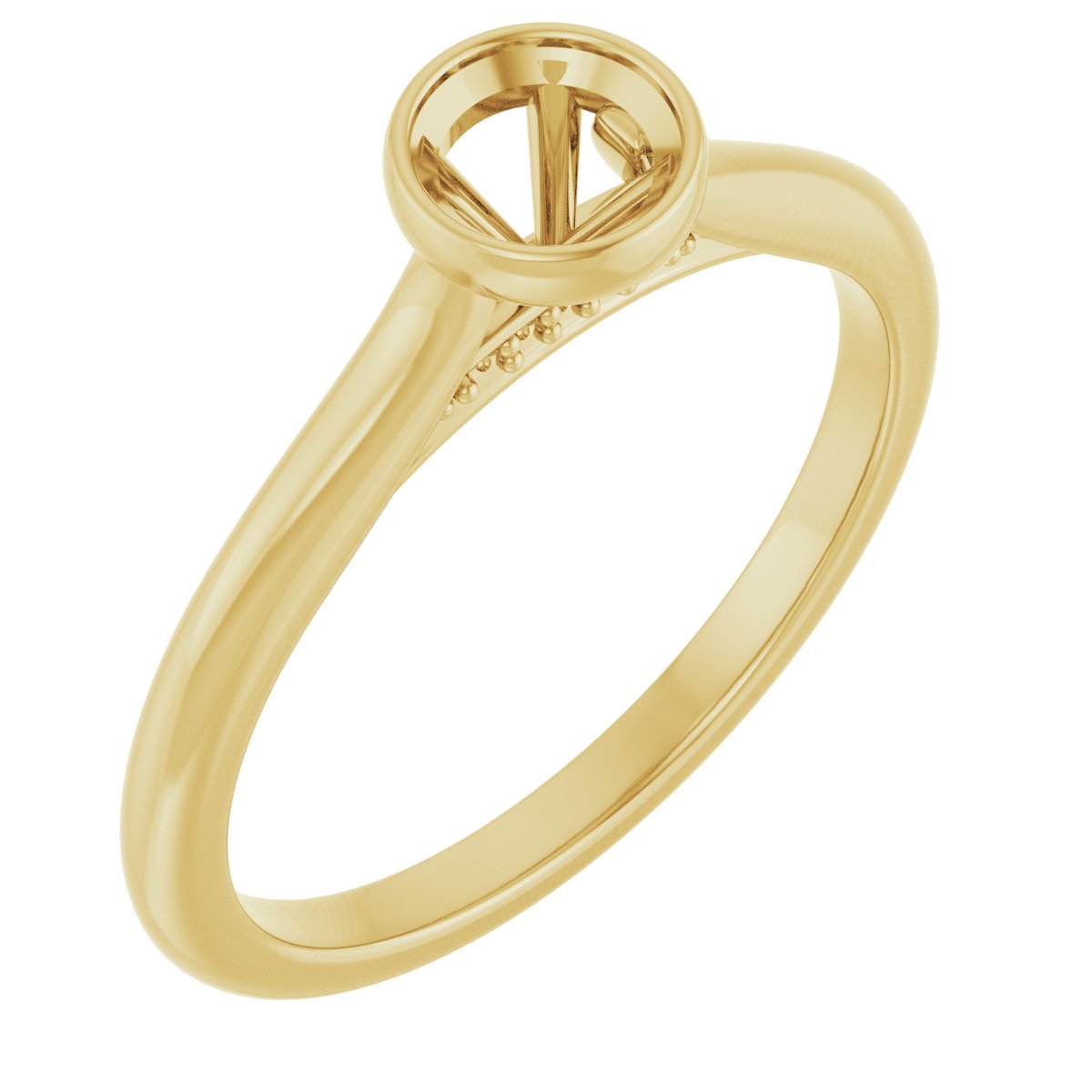Bezel-Set Accented Engagement Ring