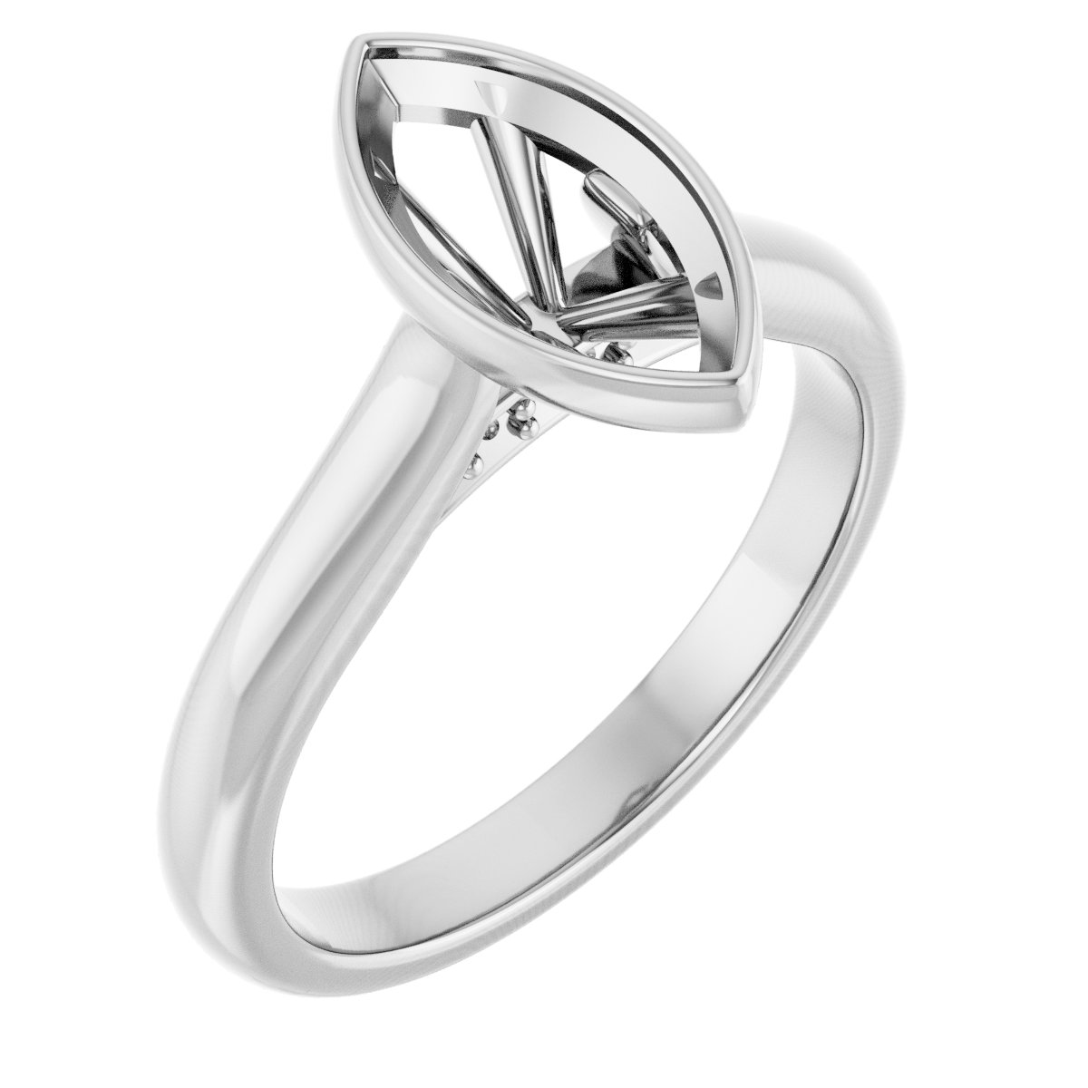 Bezel-Set Accented Engagement Ring