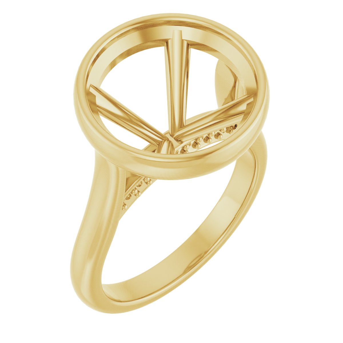 Bezel-Set Accented Engagement Ring