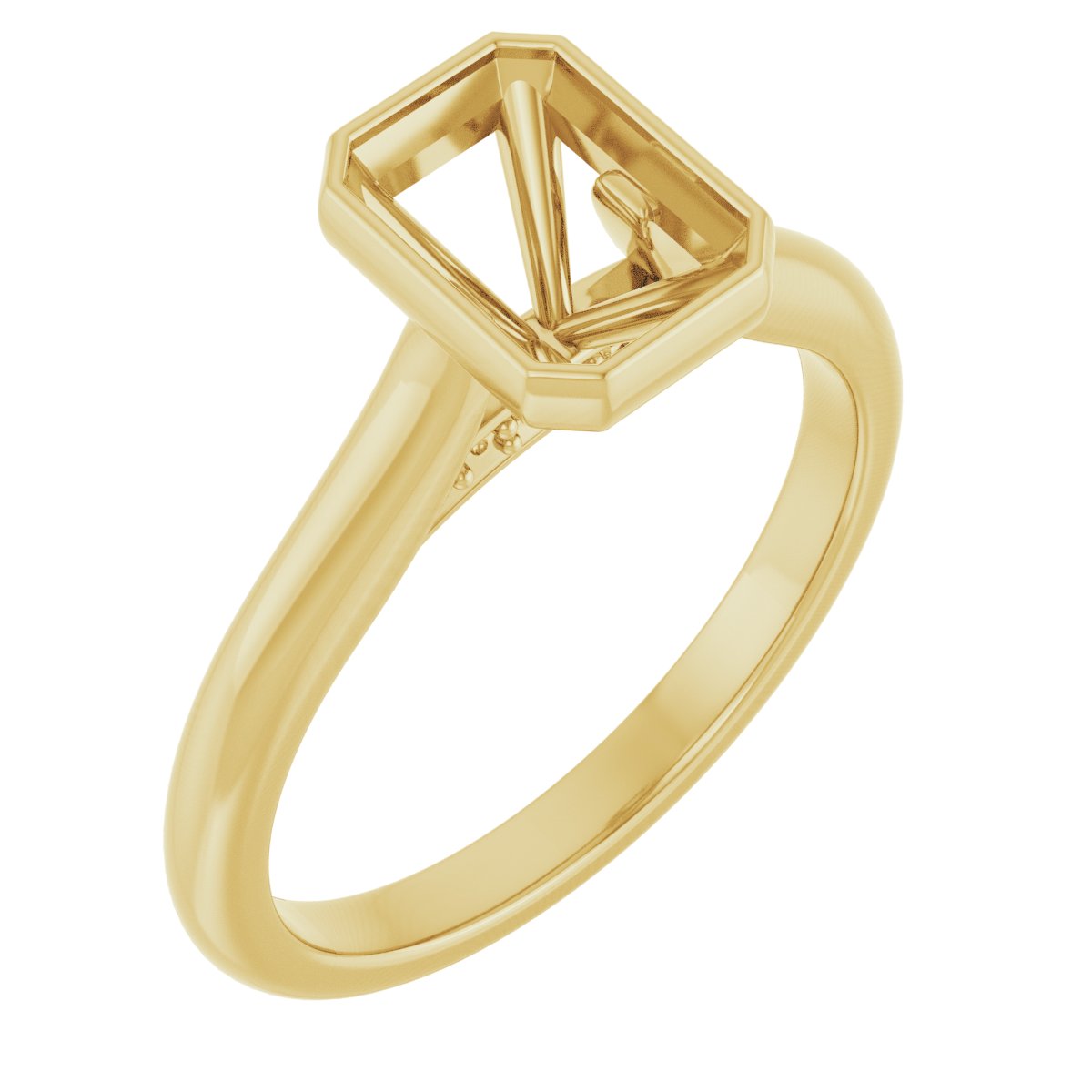 Bezel-Set Accented Engagement Ring