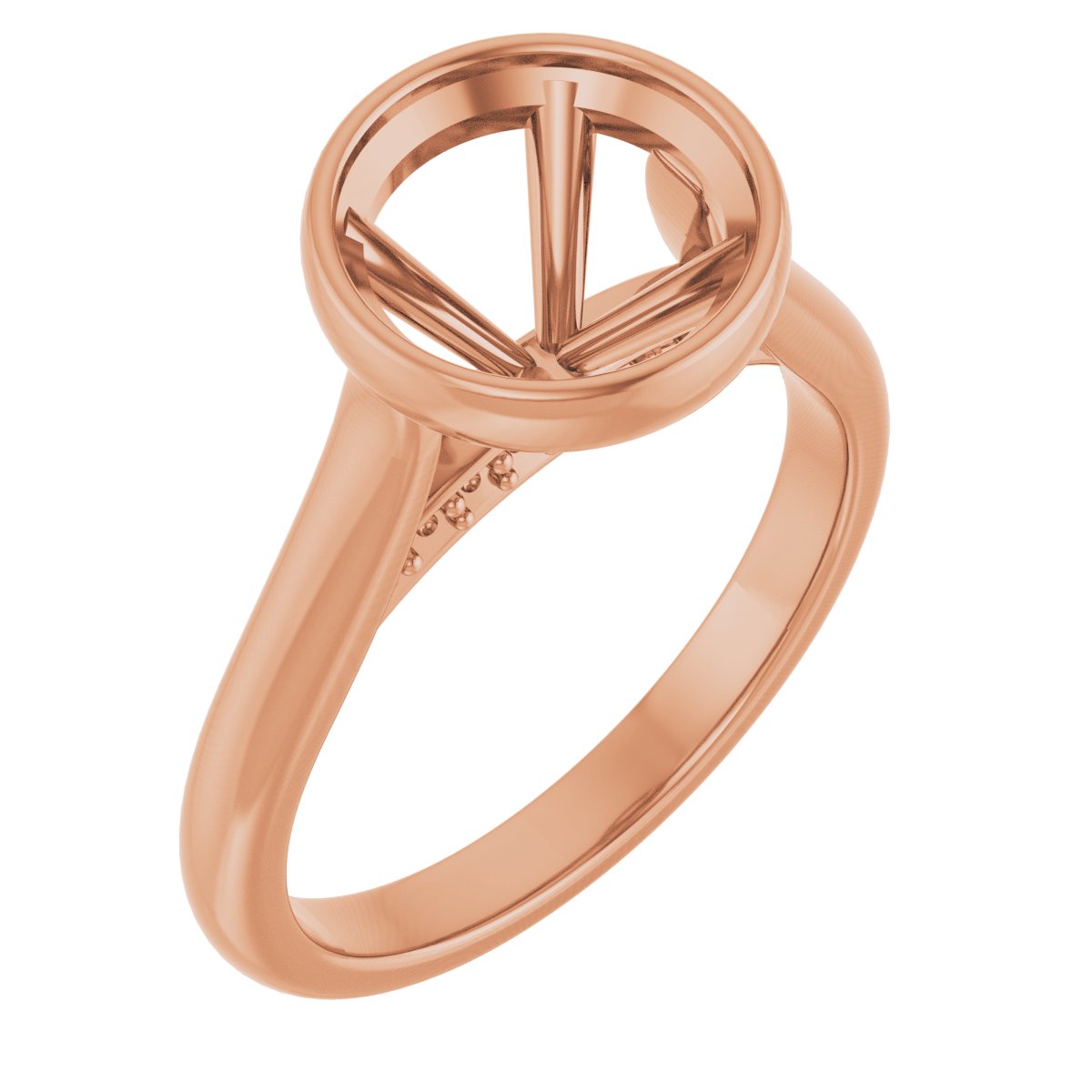Bezel-Set Accented Engagement Ring