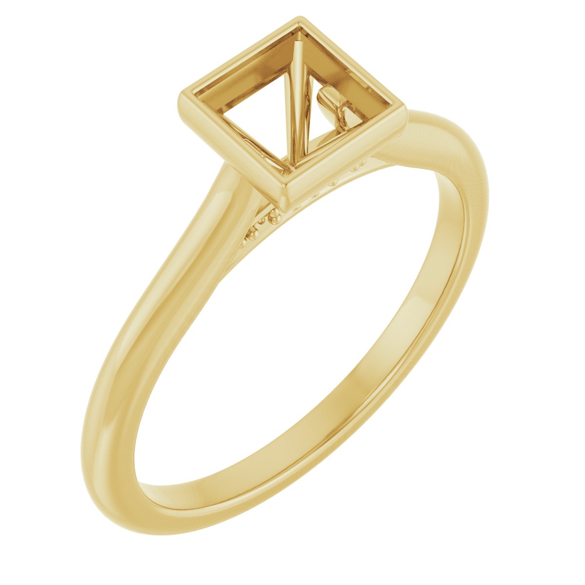 Bezel-Set Accented Engagement Ring
