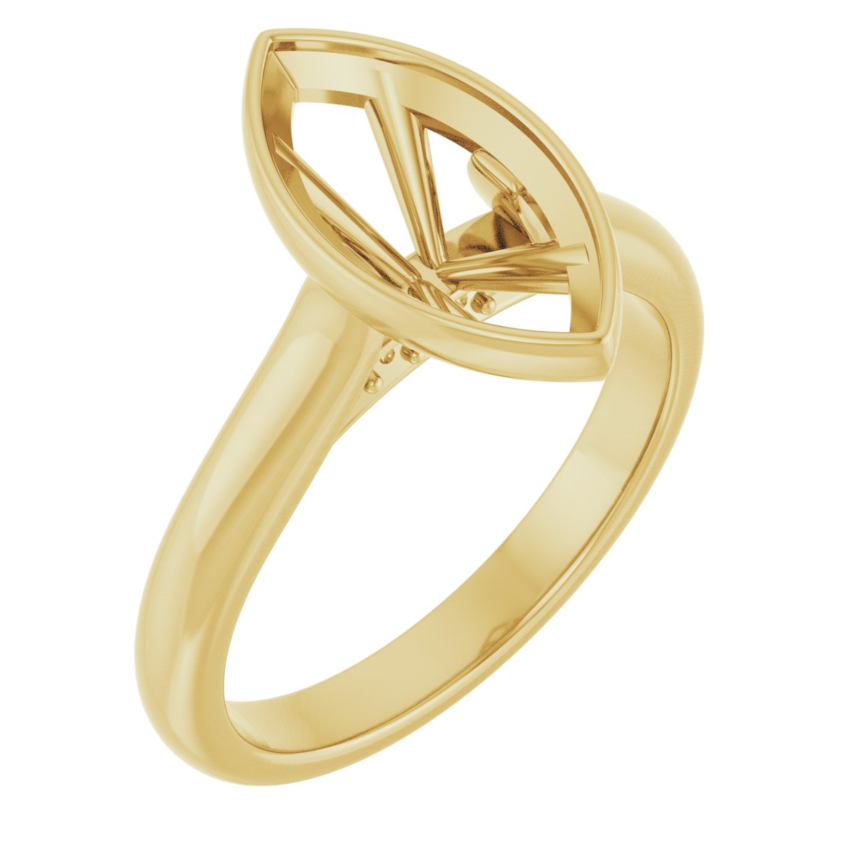 Bezel-Set Accented Engagement Ring