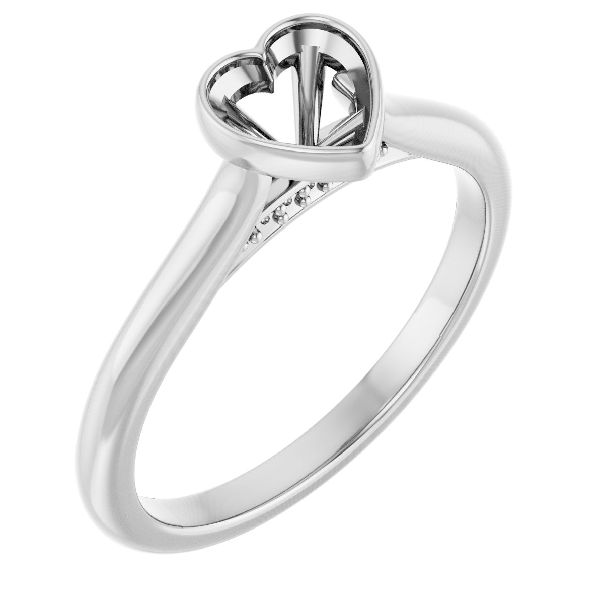 Bezel-Set Accented Engagement Ring