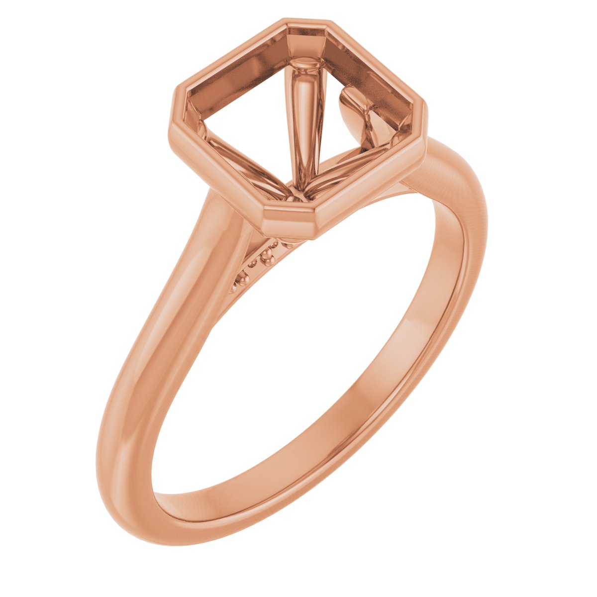 Bezel-Set Accented Engagement Ring