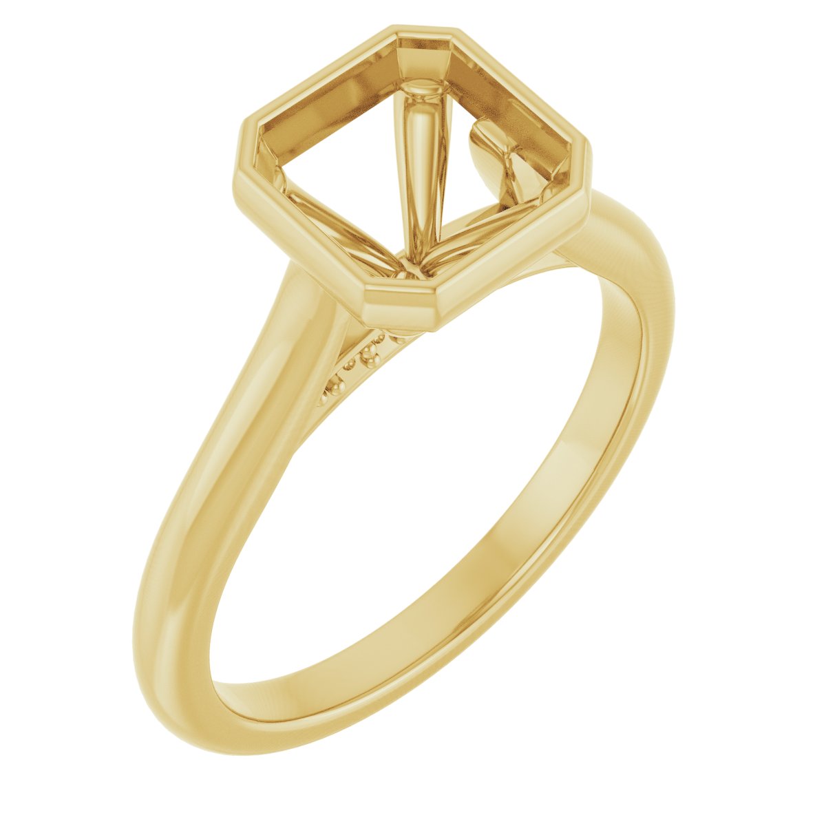 Bezel-Set Accented Engagement Ring