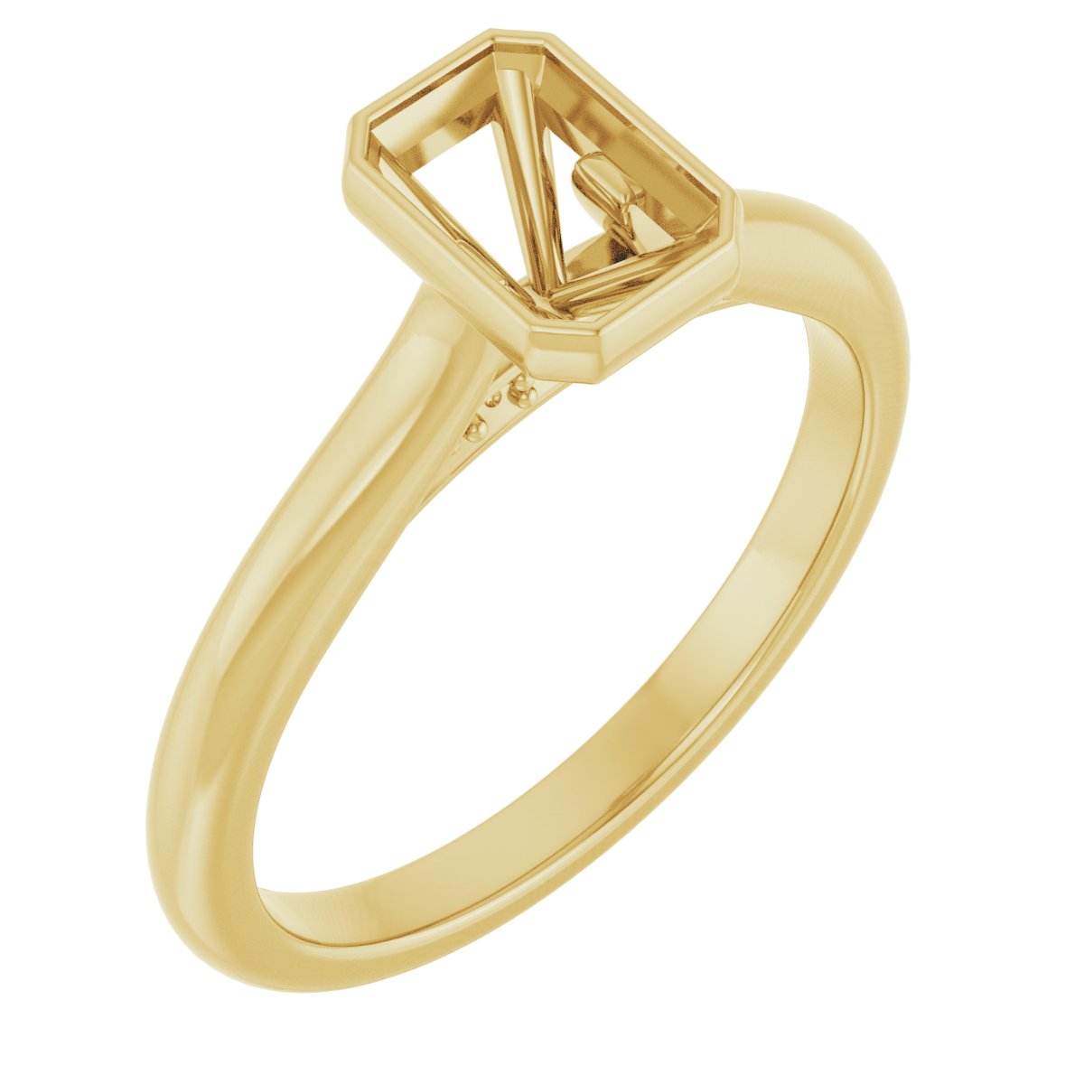 Bezel-Set Accented Engagement Ring