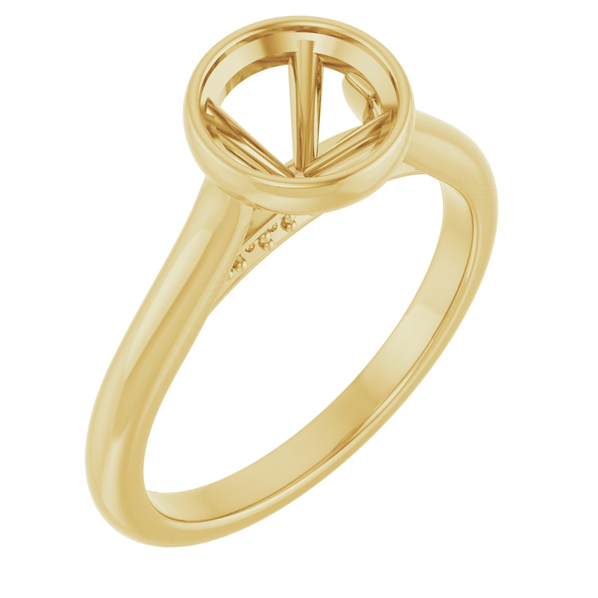 Bezel-Set Accented Engagement Ring