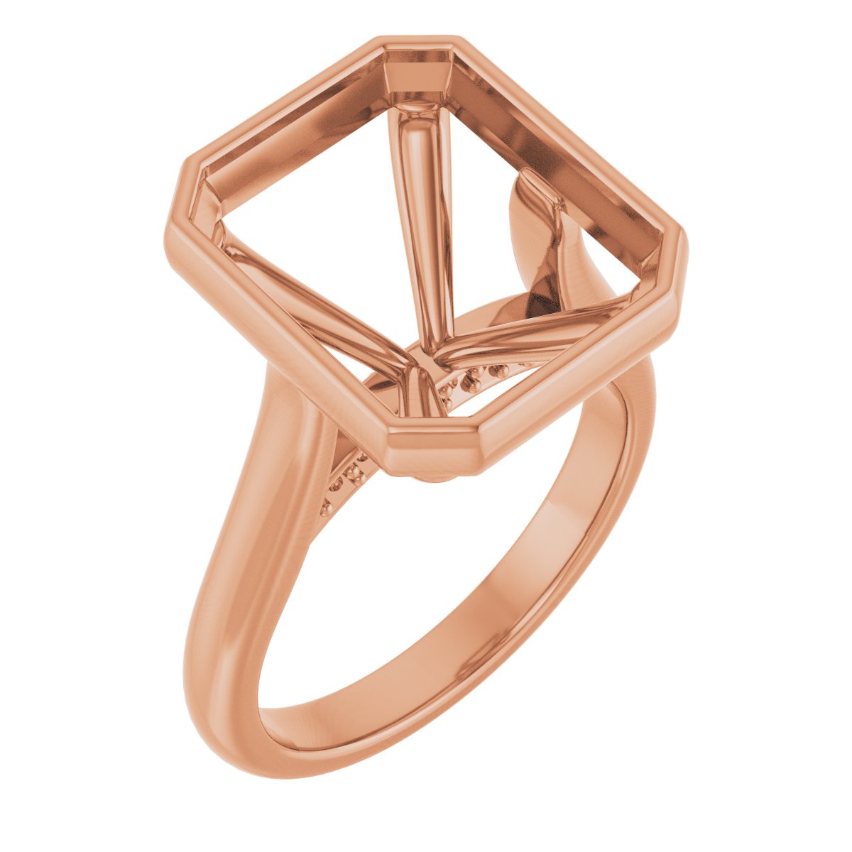 Bezel-Set Accented Engagement Ring