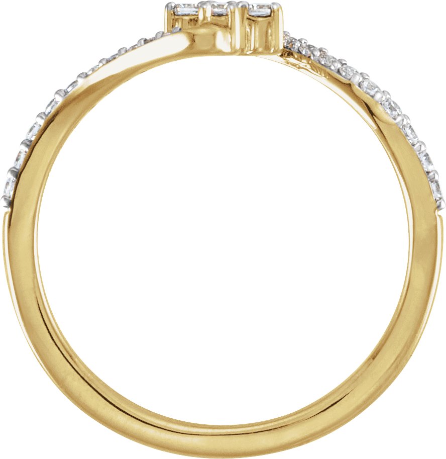 Alternative view of Accented Cross Bypass Ring