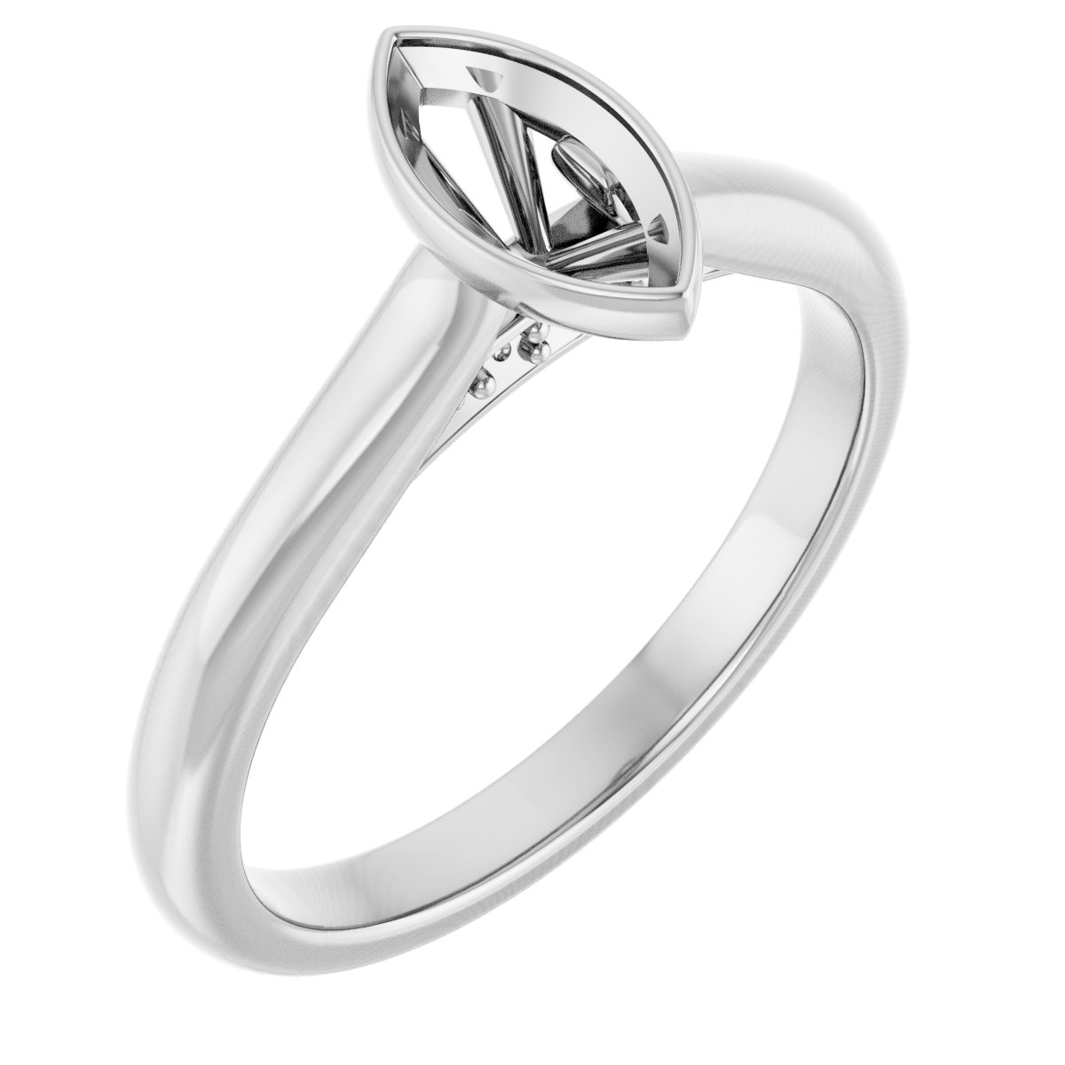 Bezel-Set Accented Engagement Ring