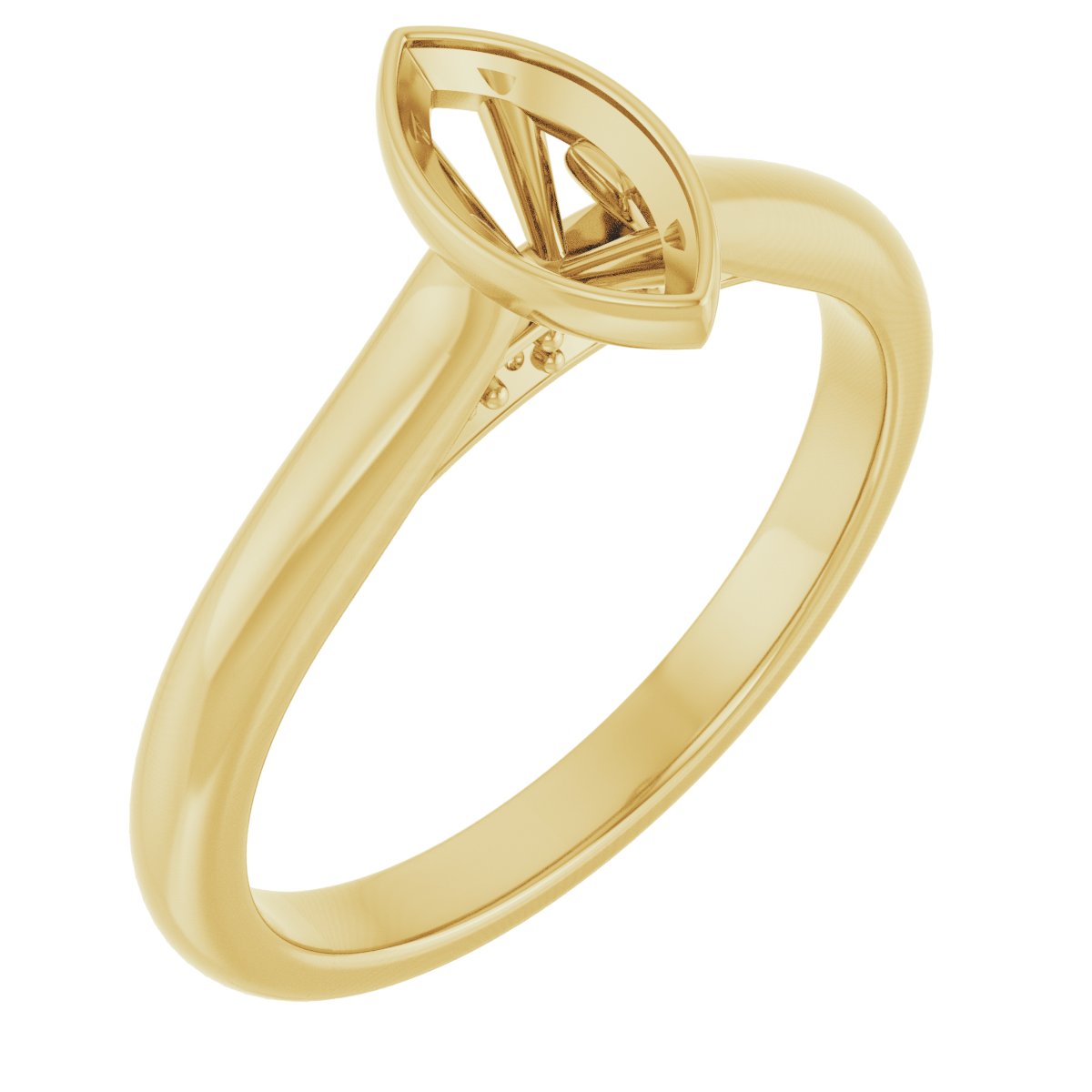 Bezel-Set Accented Engagement Ring