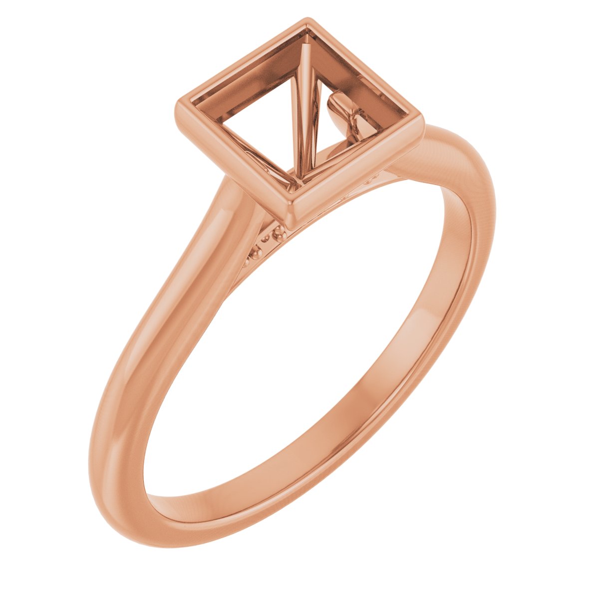 Bezel-Set Accented Engagement Ring