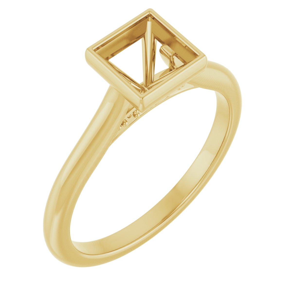 Bezel-Set Accented Engagement Ring