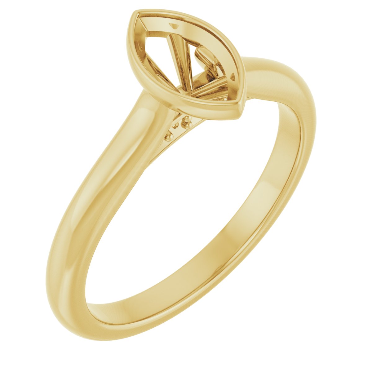 Bezel-Set Accented Engagement Ring