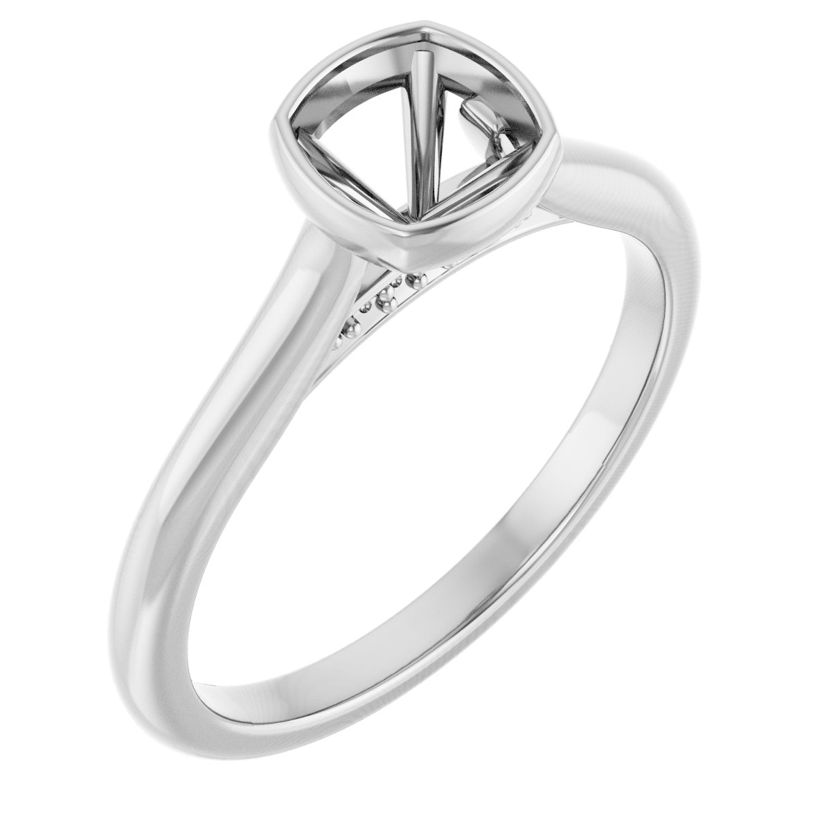 Bezel-Set Accented Engagement Ring