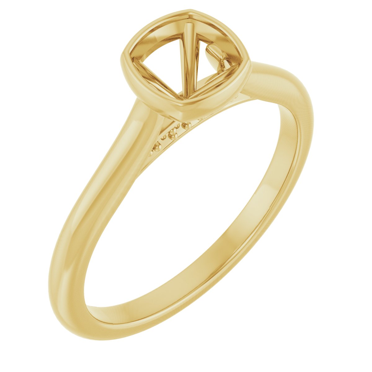 Bezel-Set Accented Engagement Ring