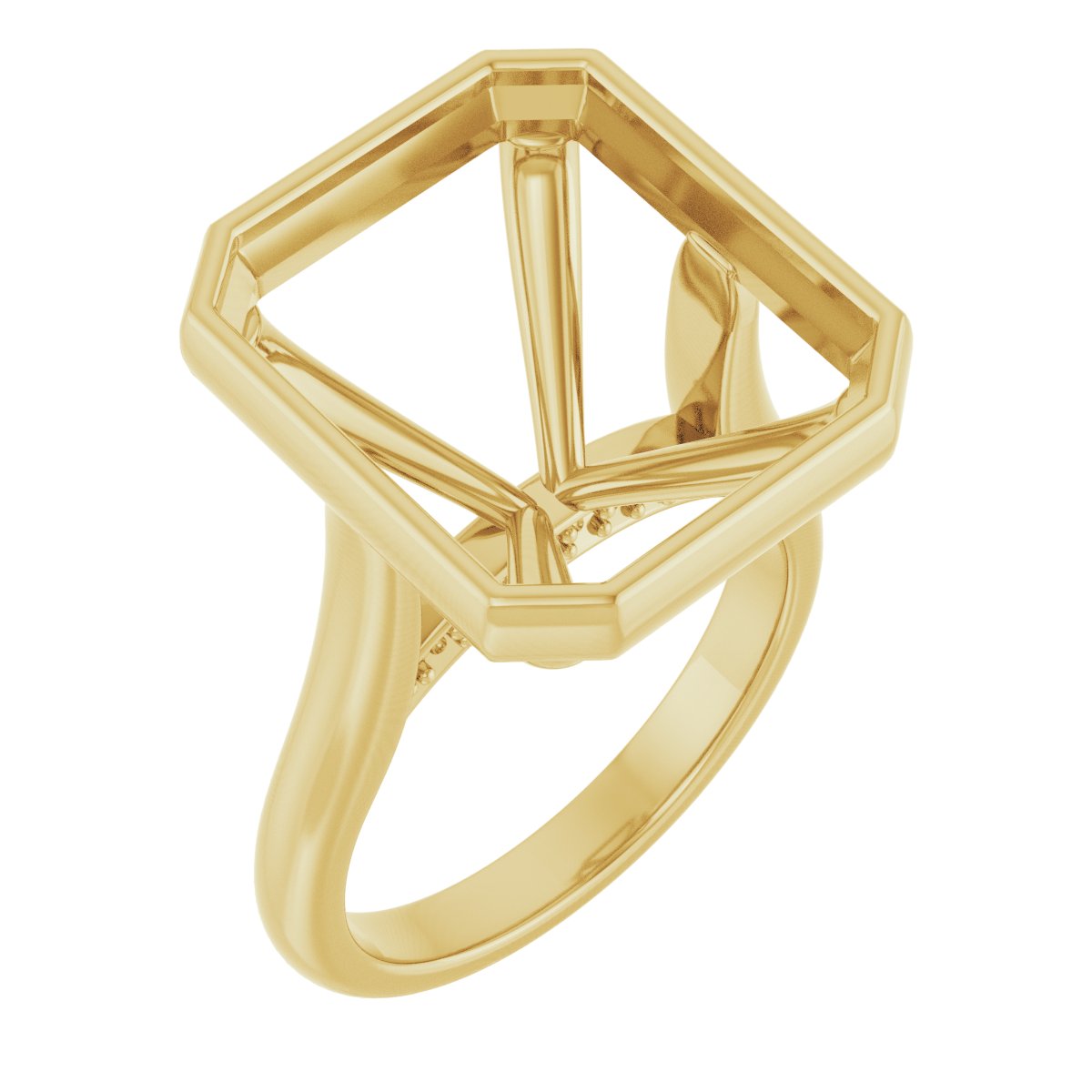 Bezel-Set Accented Engagement Ring