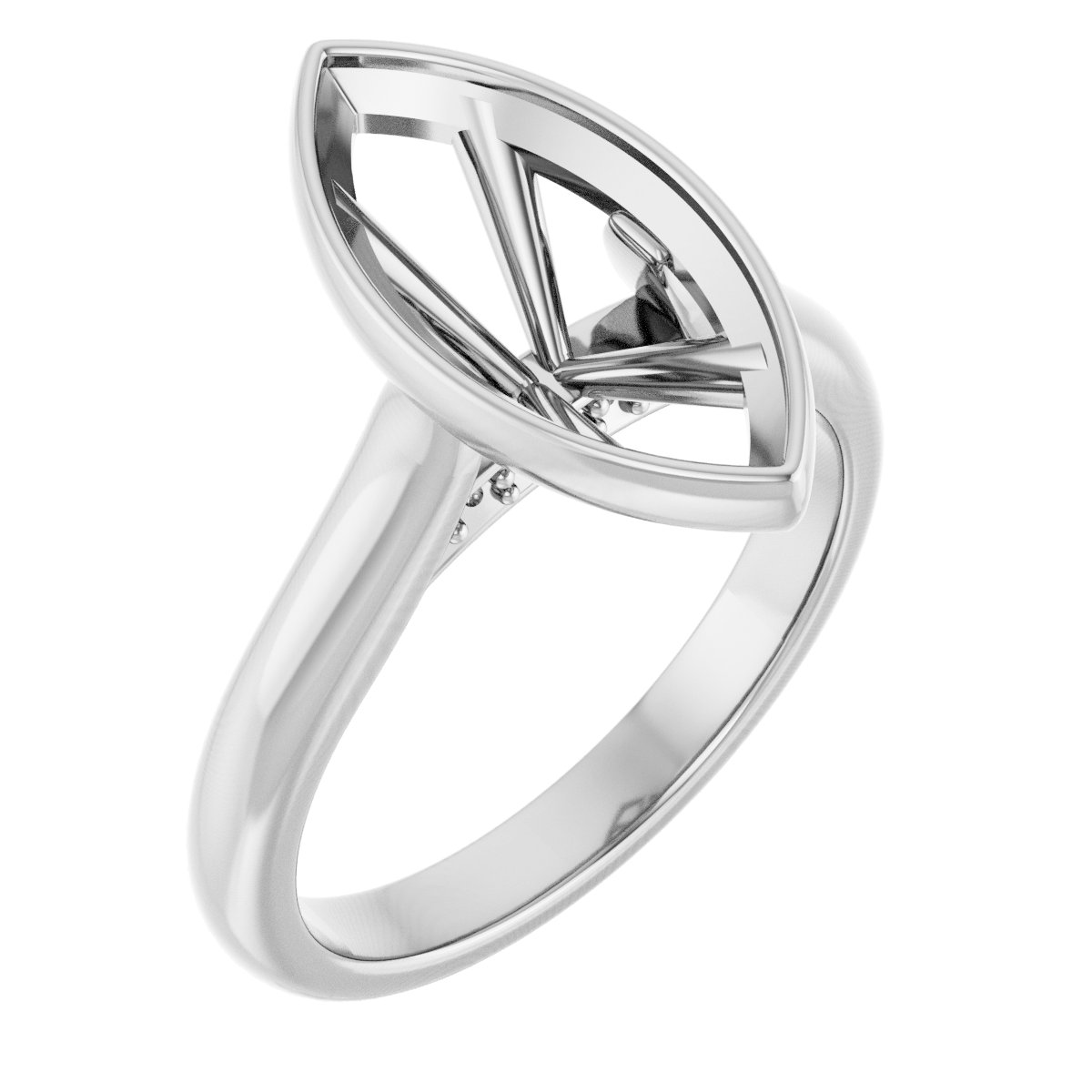 Bezel-Set Accented Engagement Ring