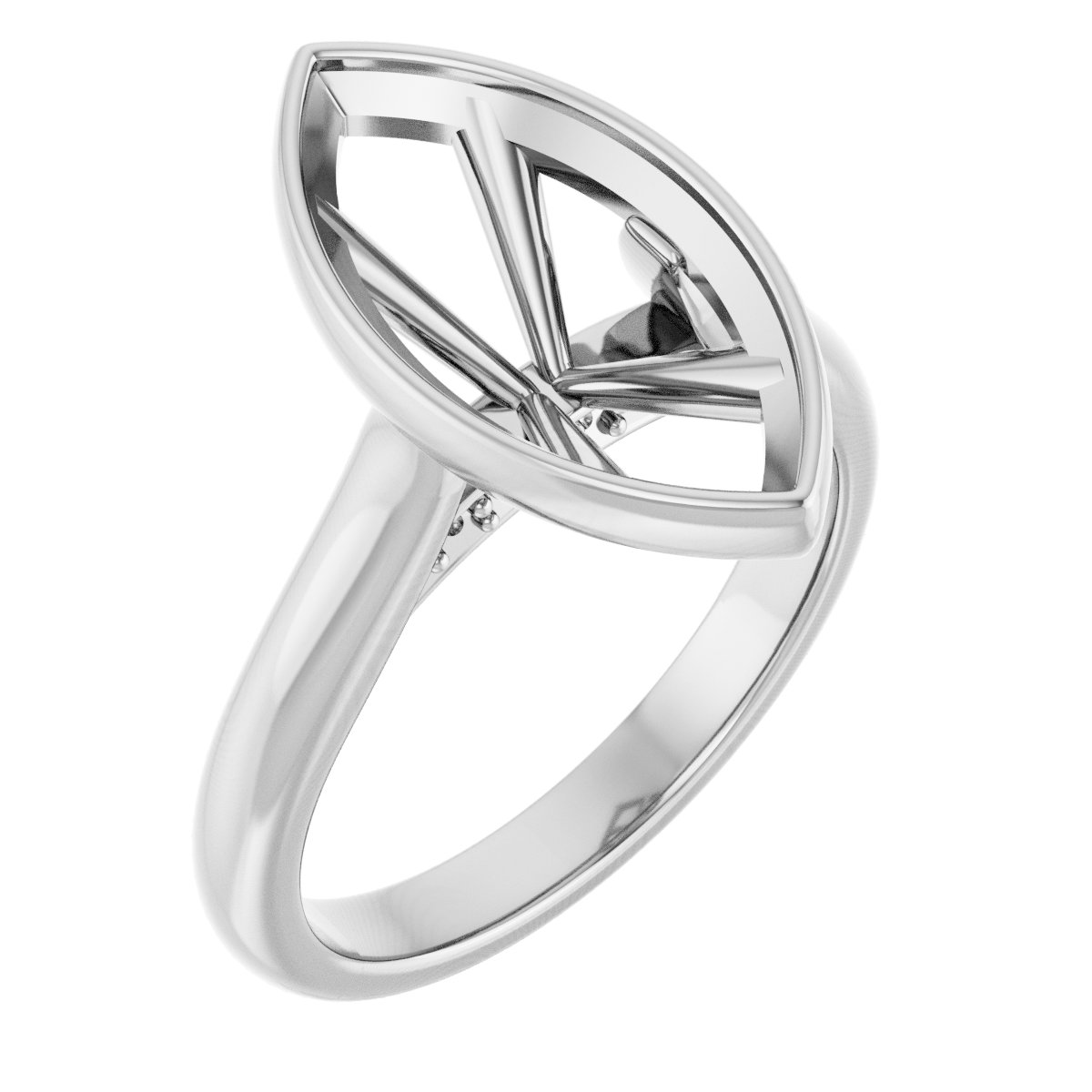 Bezel-Set Accented Engagement Ring