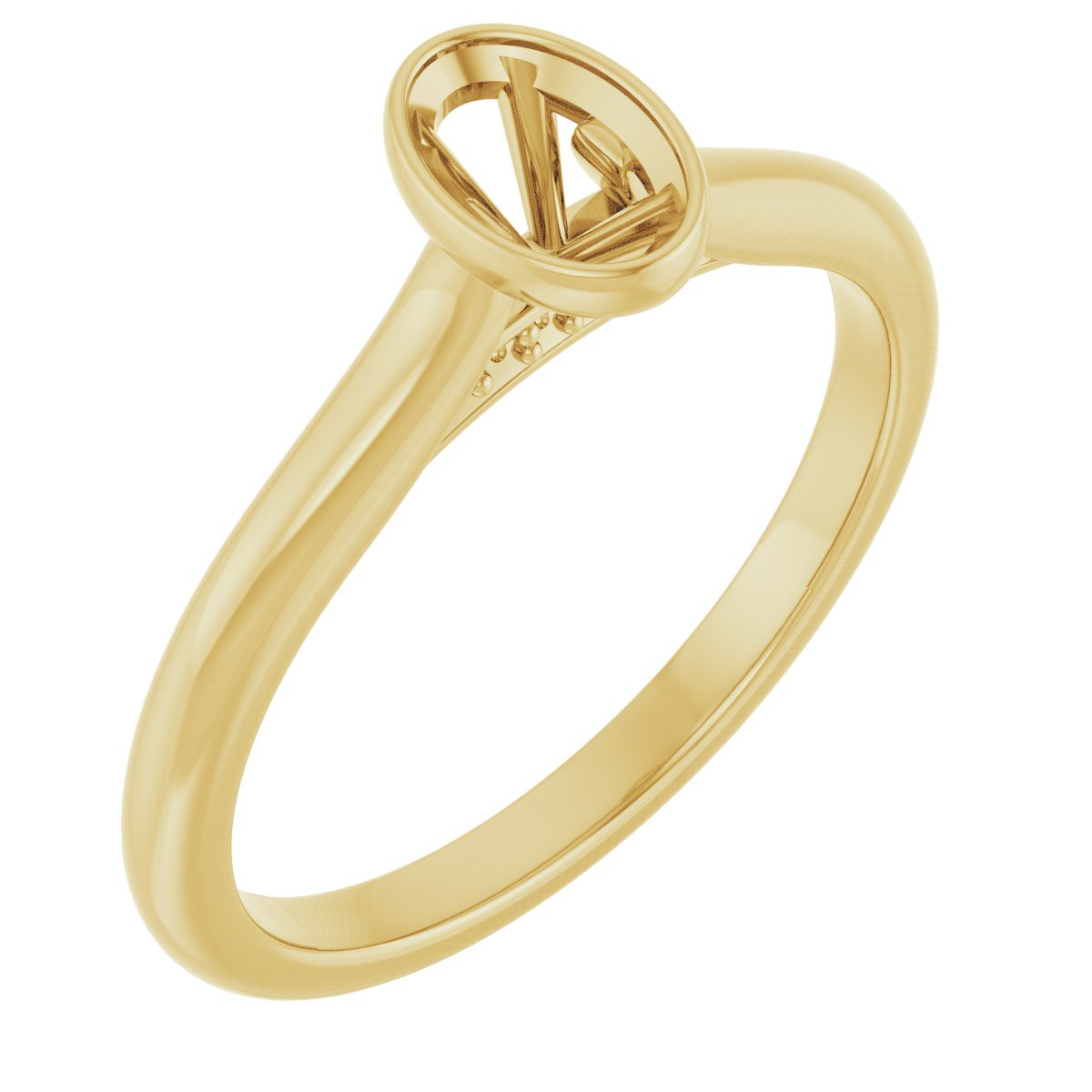 Bezel-Set Accented Engagement Ring