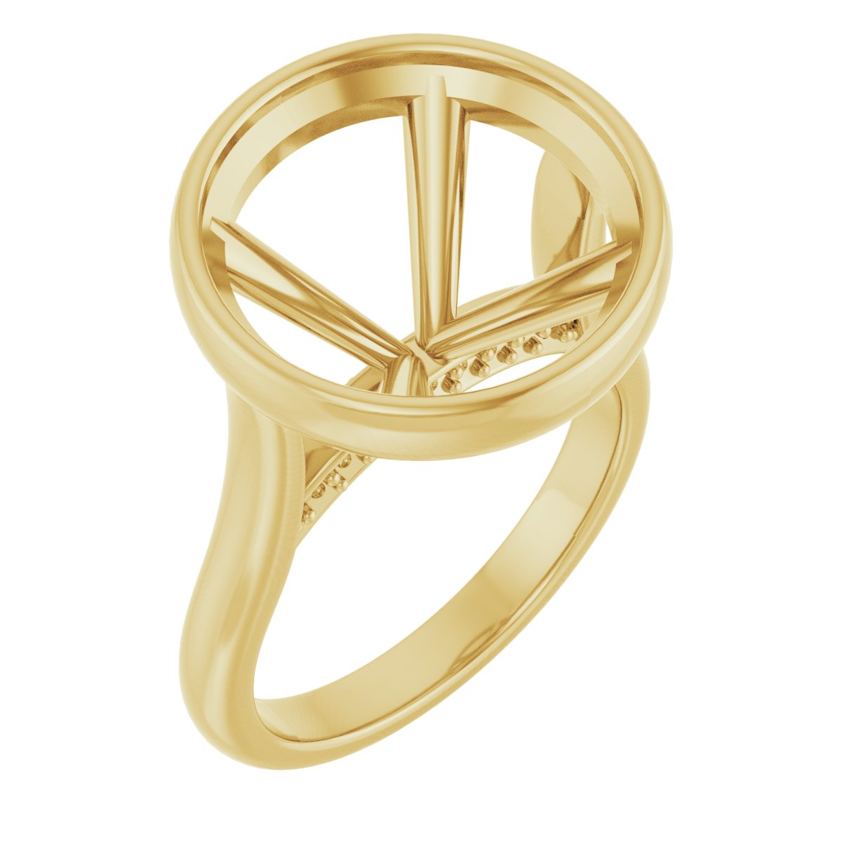 Bezel-Set Accented Engagement Ring
