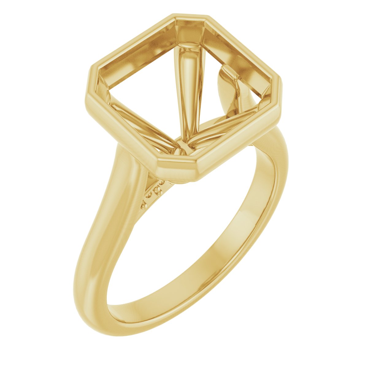 Bezel-Set Accented Engagement Ring