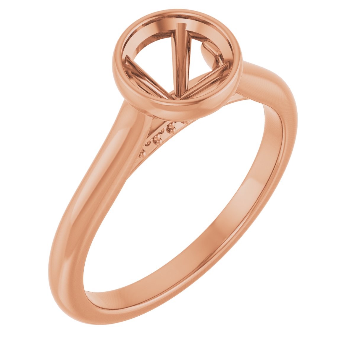 Bezel-Set Accented Engagement Ring