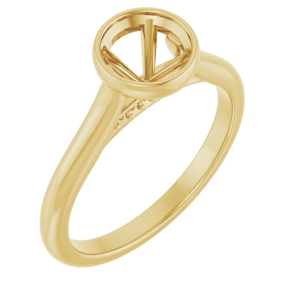 Bezel-Set Accented Engagement Ring
