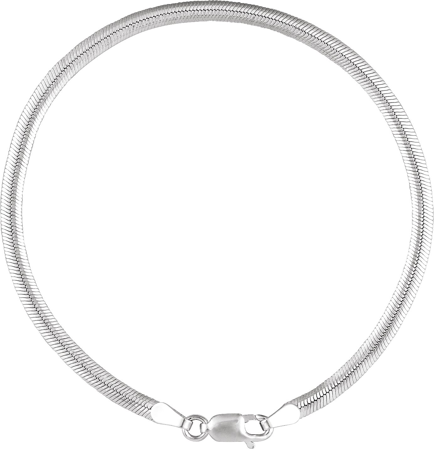 Sterling Silver 3 mm Oval Snake 7 Chain