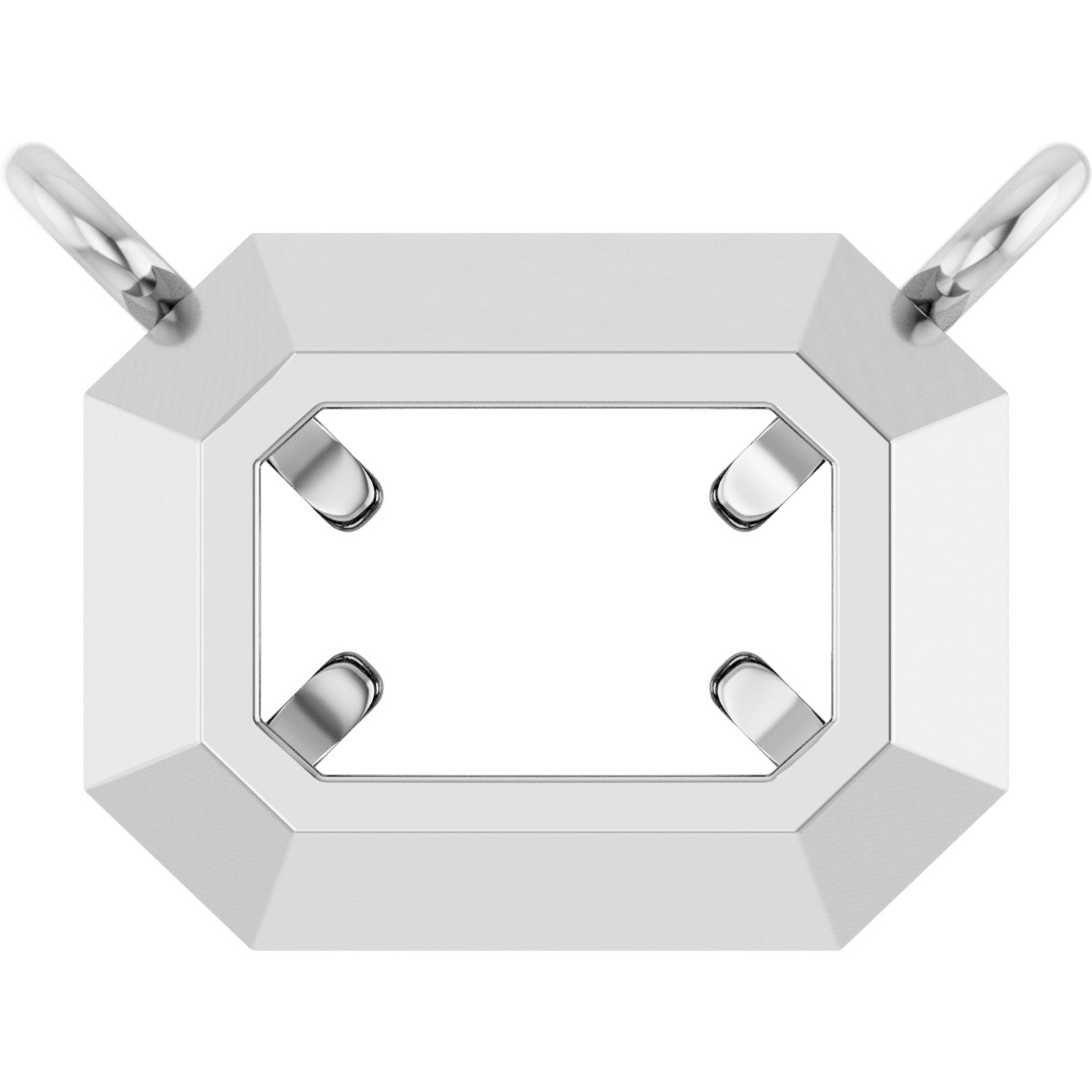 Emerald Back-Set Necklace Center