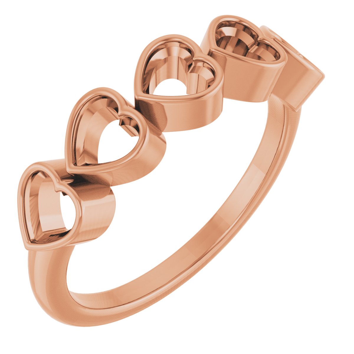 Bezel-Set Five-Stone Anniversary Band