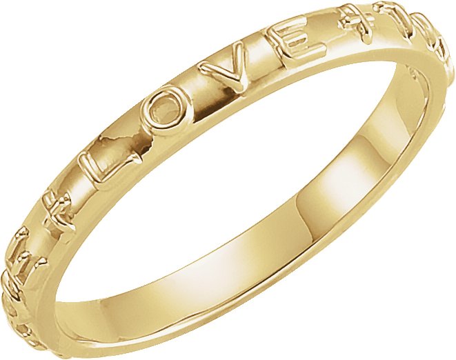 14K Yellow True Love Chastity Ring Size 6