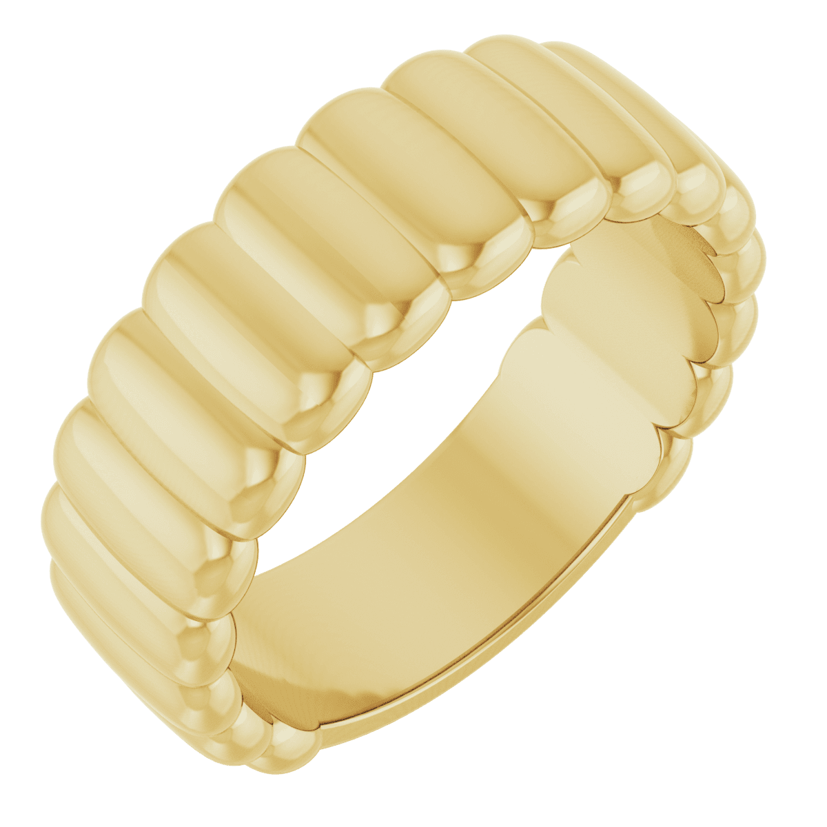 fluted wedding band