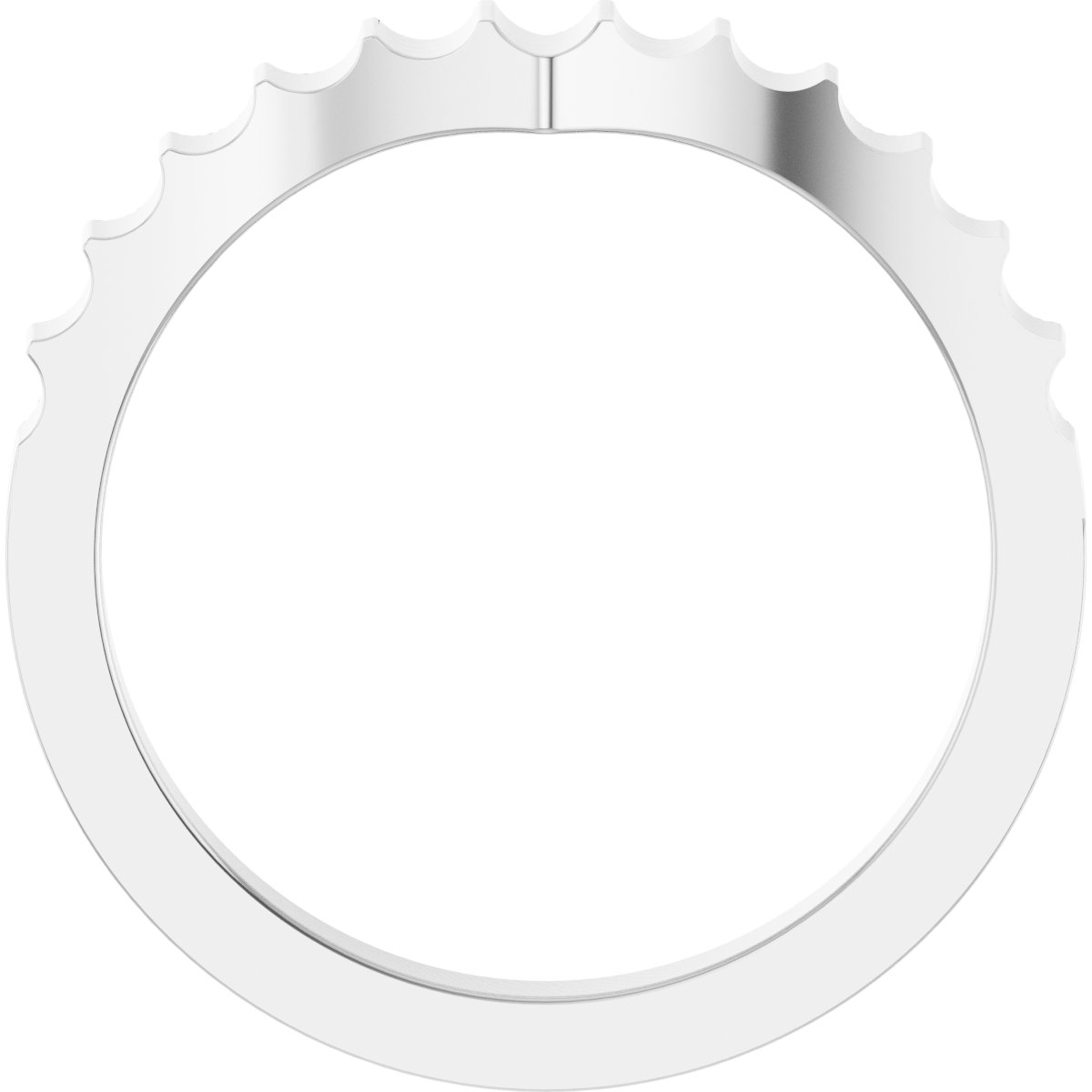 Alternative view of Contour Band – 14K White Gold