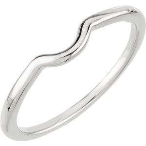 14K White Band for 4.5 mm Engagement Ring