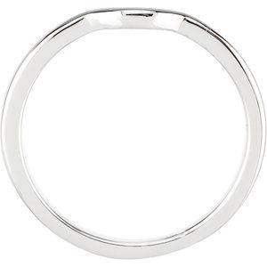 18K White Band for 4.5 mm Engagement Ring