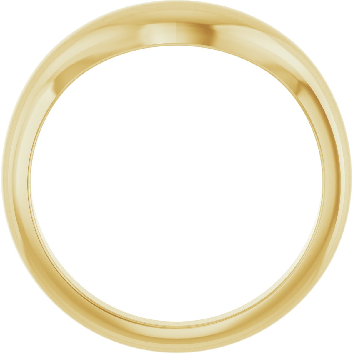 Alternative view of Contour Band – 14K Yellow Gold