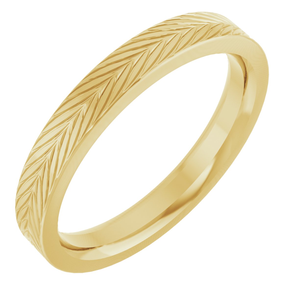 Wheat Inspired Band – 10K Yellow Gold
