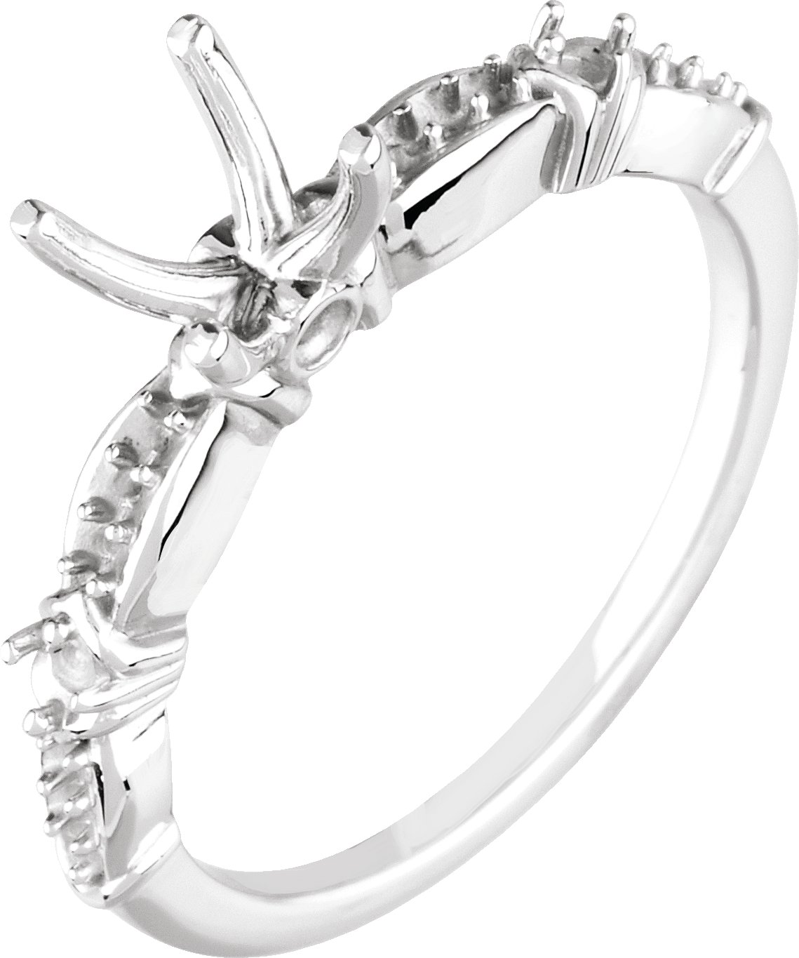 Accented Vintage-Inspired Engagement Ring or Band